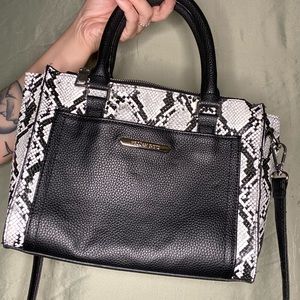 Steve Madden faux snake skin shoulder bag with cross body strap